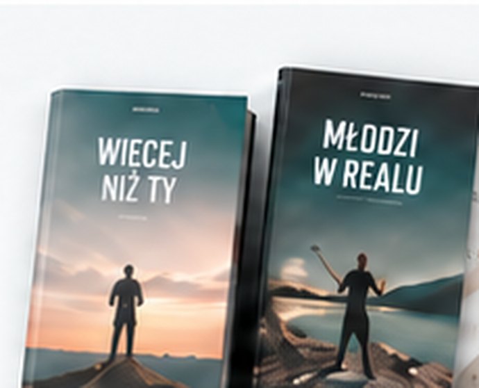Okładki publikacji Wydawnictwa GOTÓW: Więcej niż Ty oraz Młodzi w realu
